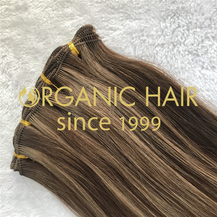 Cuticle intact hair-hand tied hair extensions H145